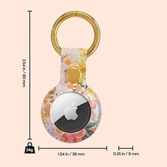 Rifle Paper Co MARGUERITE Key Ring for Apple AirTag Pink NEW - Picture 7 of 9